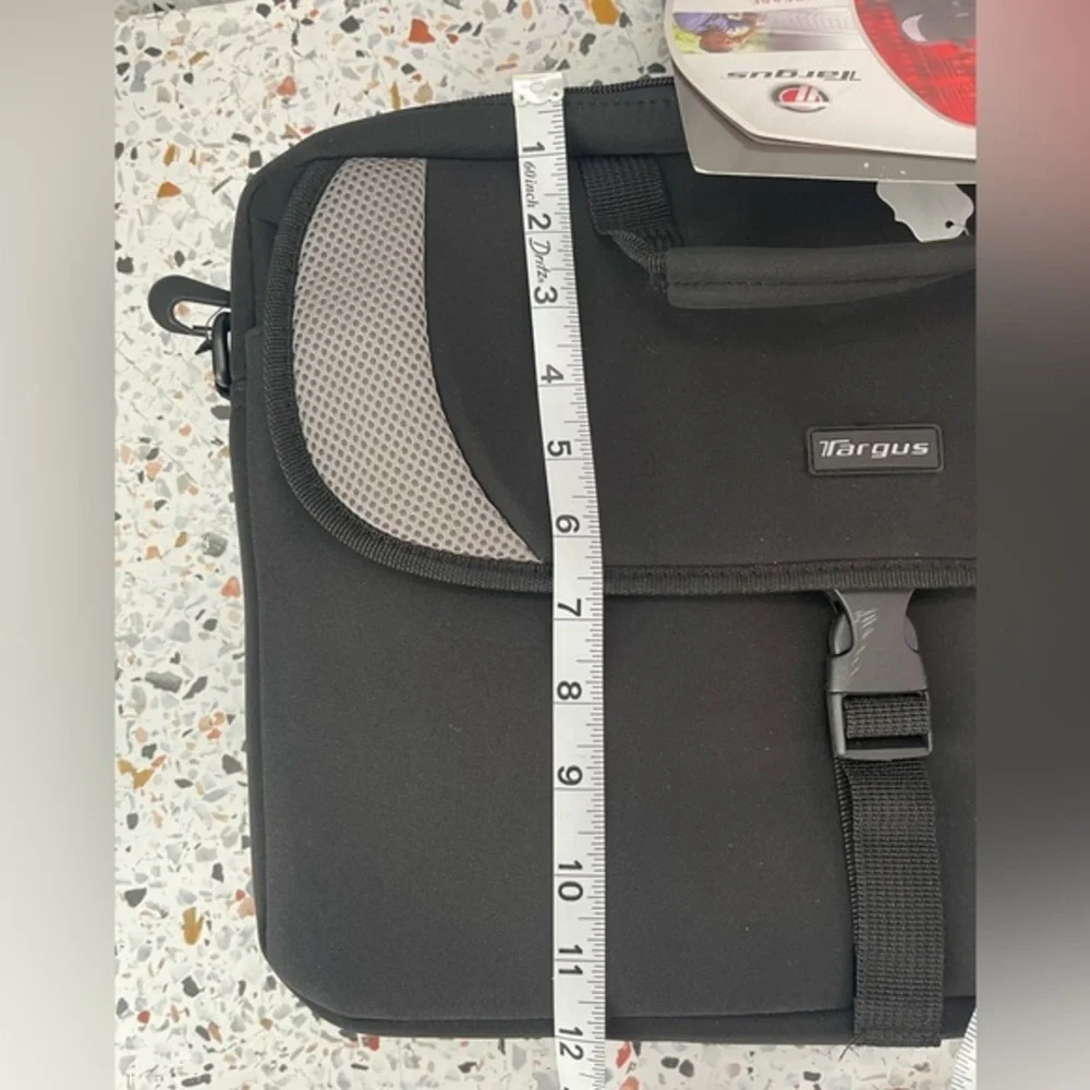 Targus Black and Gray Laptop Bag with Front Flap Closure